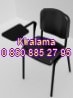 Kolçaklı siyah seminer form sandalyesi Kiralama